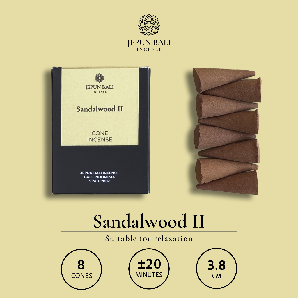 Dupa Kerucut Aromaterapi - Sandalwood II - Jepun Bali Incense