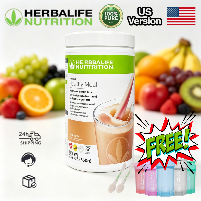 GIFT Brand Shaker Cup | Original Product Herbalife Cafe latte Vanilla Chocolate Berry MilkShake 550G