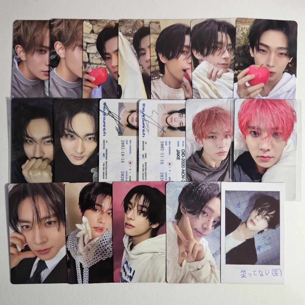 ENHYPEN OFFICIAL Photocard - Jungwon Heeseung Jay Jake Sunoo Ni-ki | orange blood romance untold des