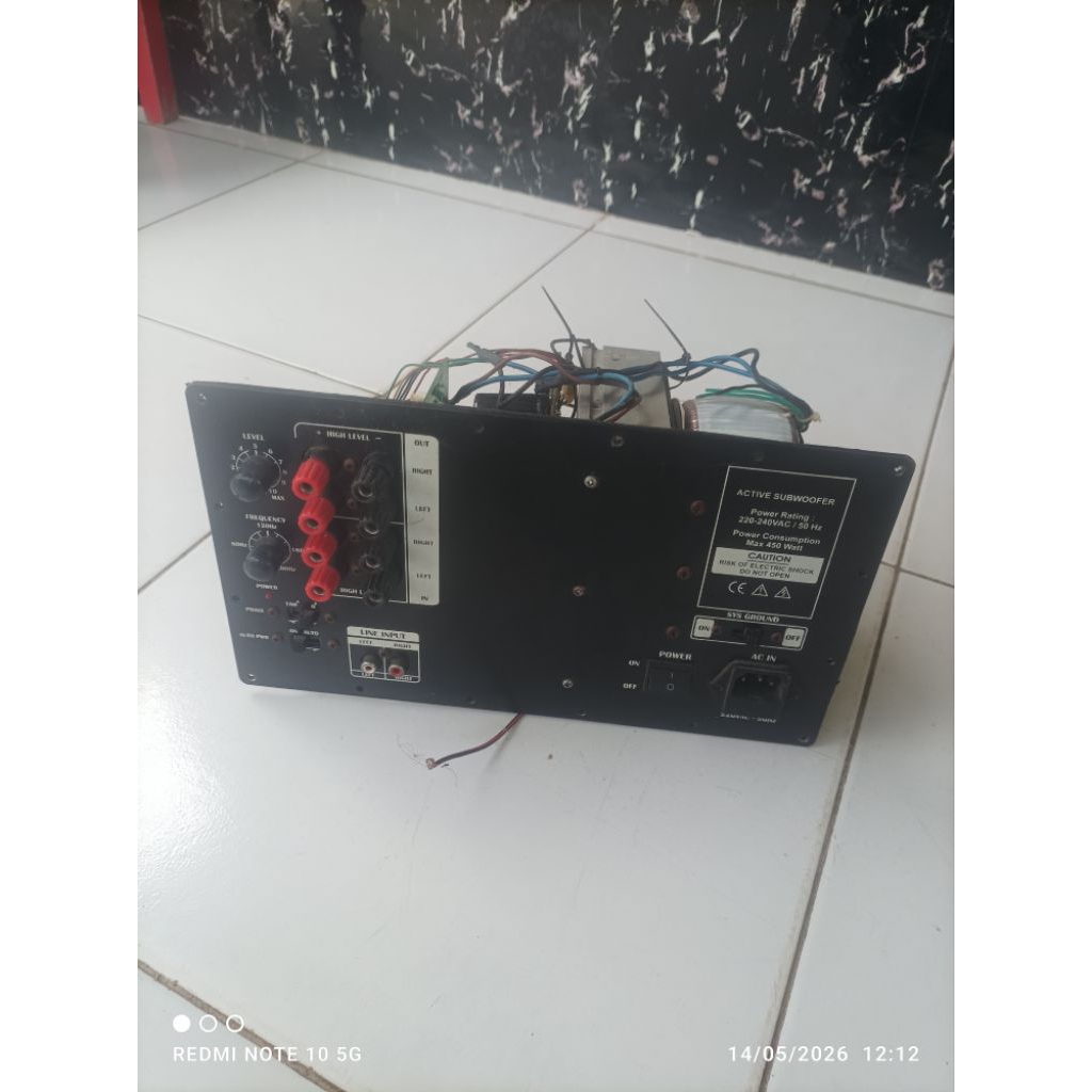 ampli subwoofer 12 inch, bekas tinggal masukkan ke box, pasang speaker