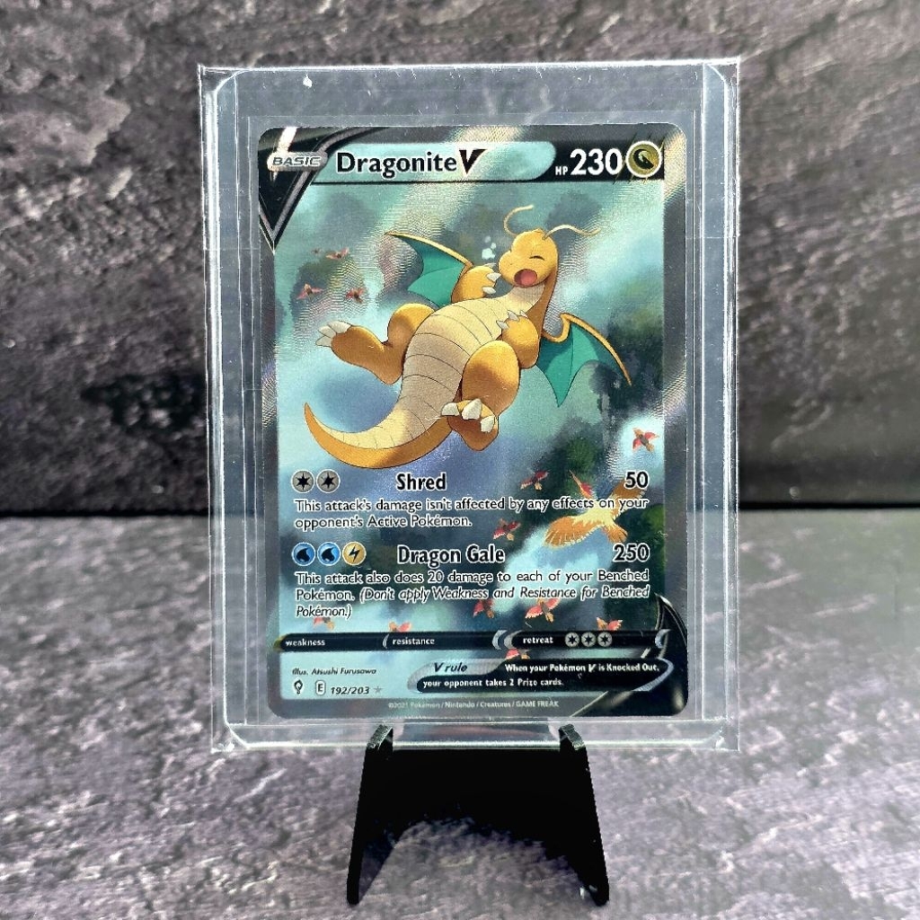 Kartu Pokemon Dragonite Leafeon Evolving Skies V Full Art English Original
