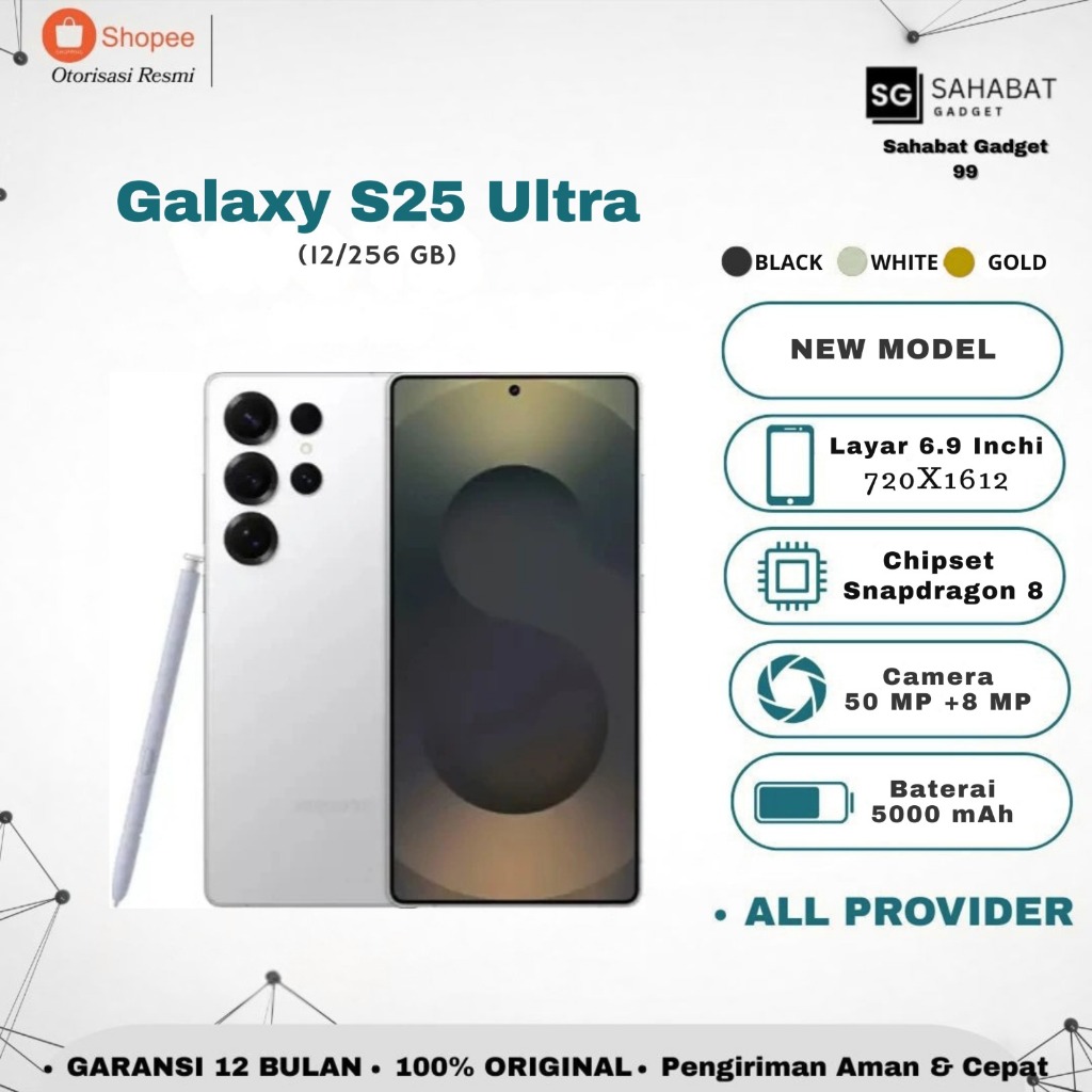 Hp SAMSUNG S25 U 5G RAM 12/256GB Fullset Smartphone 99 %BARU Bergaransi