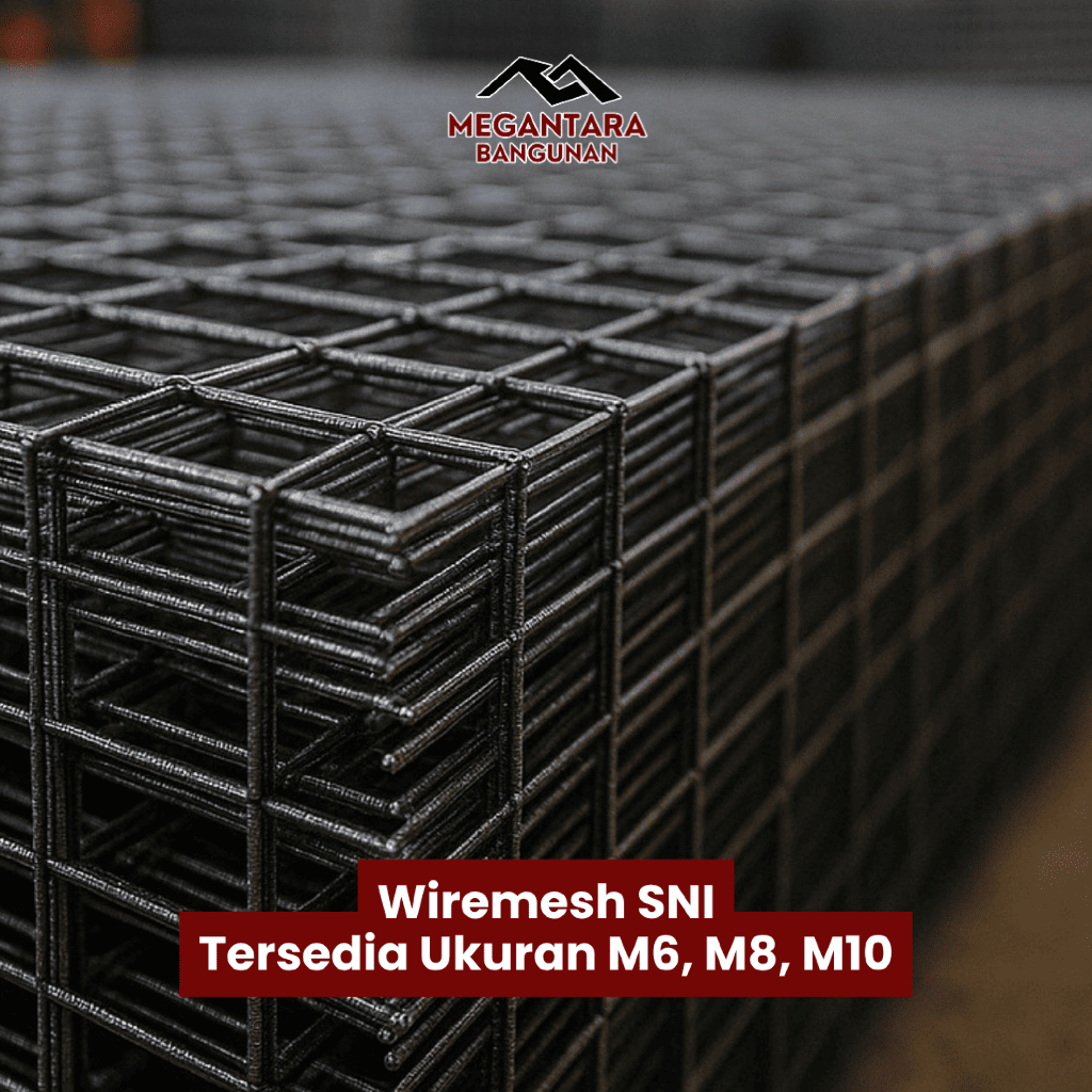 Wiremesh SNI M6 M8 M10 Besi Cor Beton Dak Lantai Standar Proyek