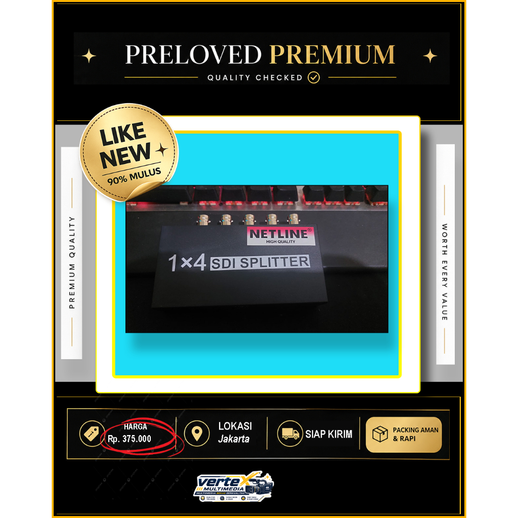 NETLINE 1x4 SDI SPLITTER  MULUS & SIAP PAKAI