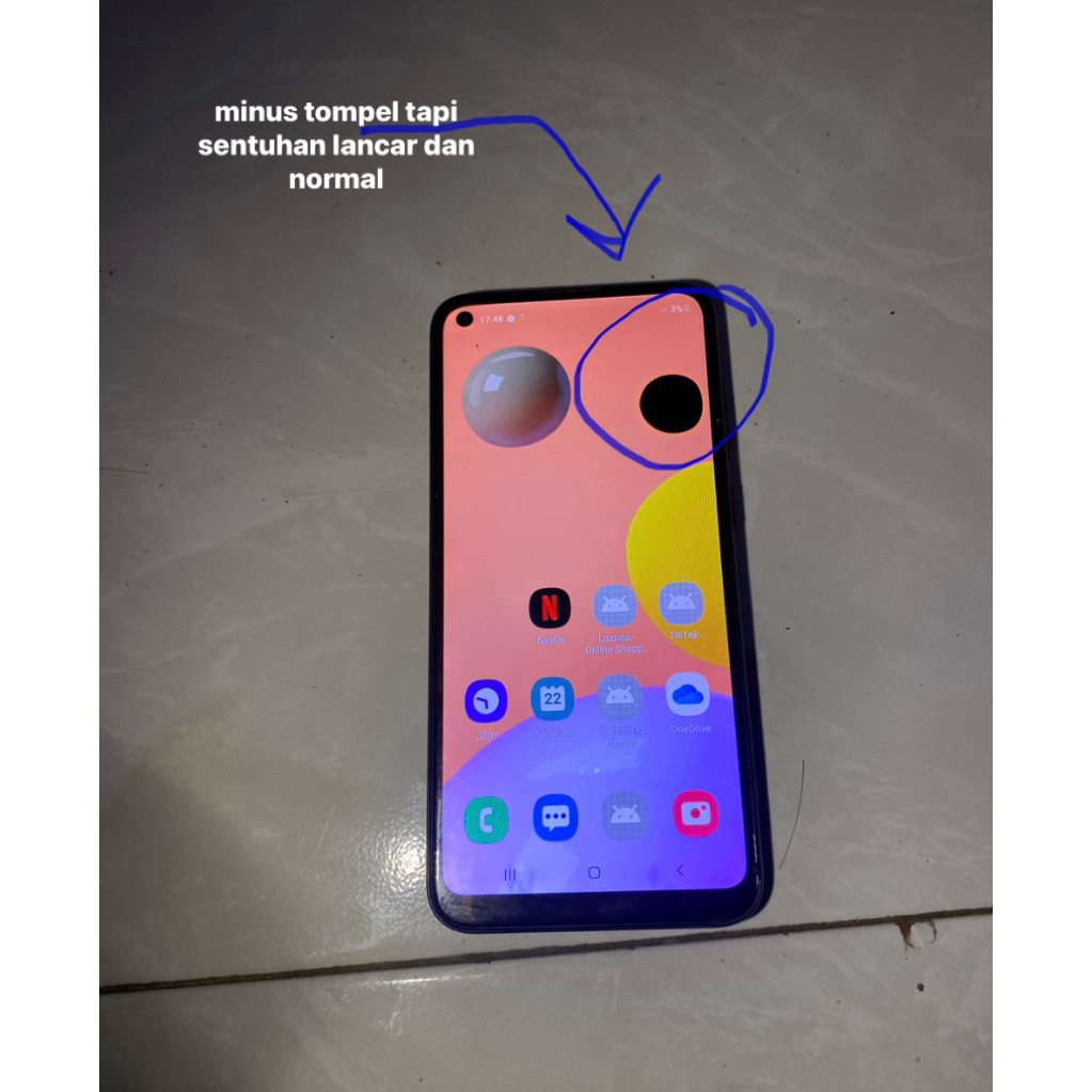 SAMSUNG GALAXY A11 MINUS LAYAR TOMPEL