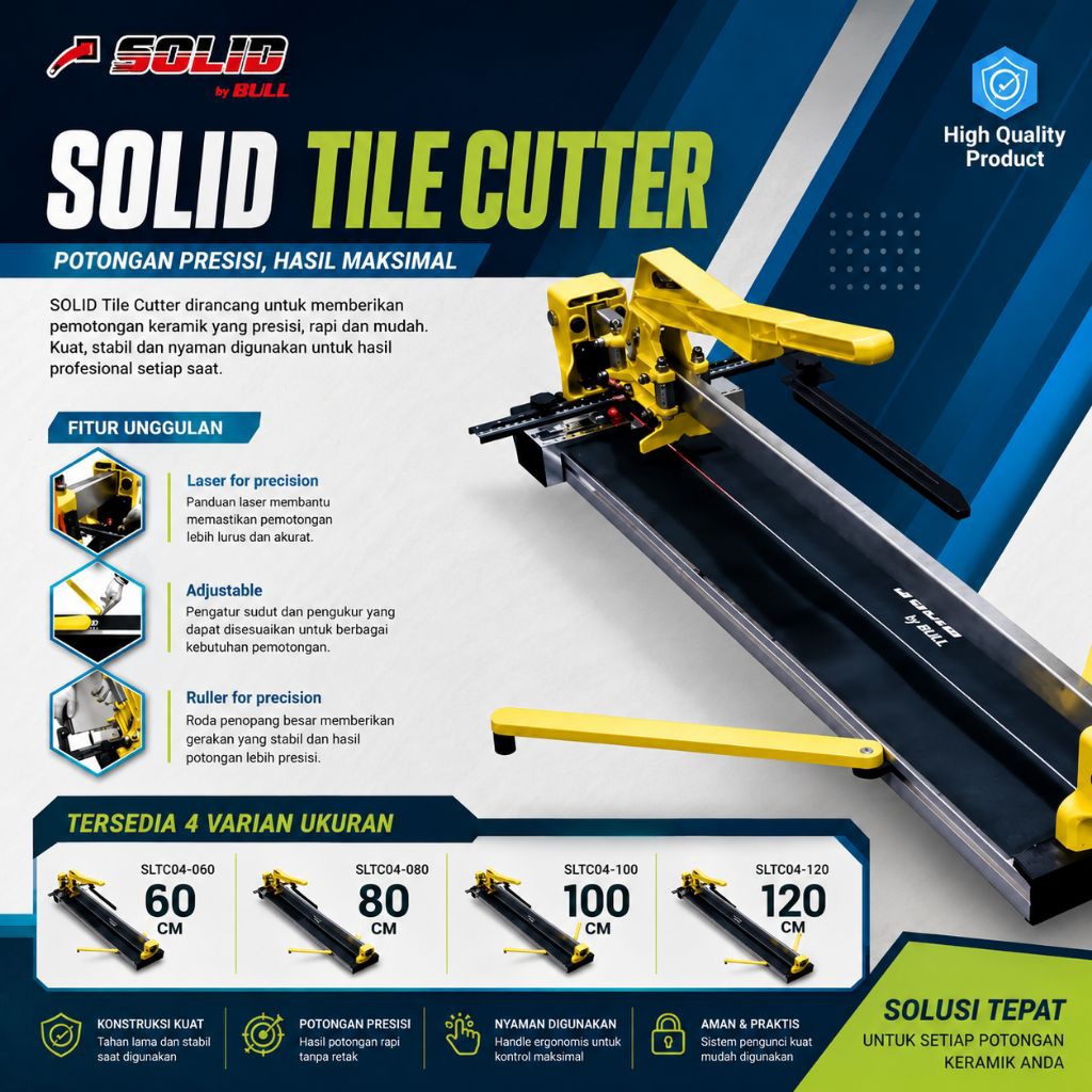 SOLID Meja Potong Granite Keramik 60cm Laser Manual Tile Cutter New SLTC04 - 060