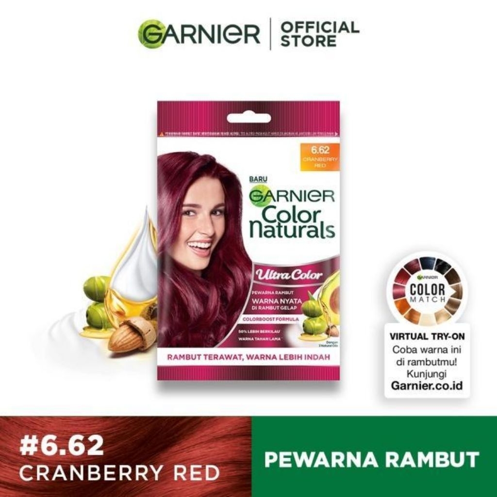 GARNIER PEWARNA RAMBUT SACHET MIDNIGHT BLUE / CRANBERRY RED / COOL ASH / GOLDEN BROWN