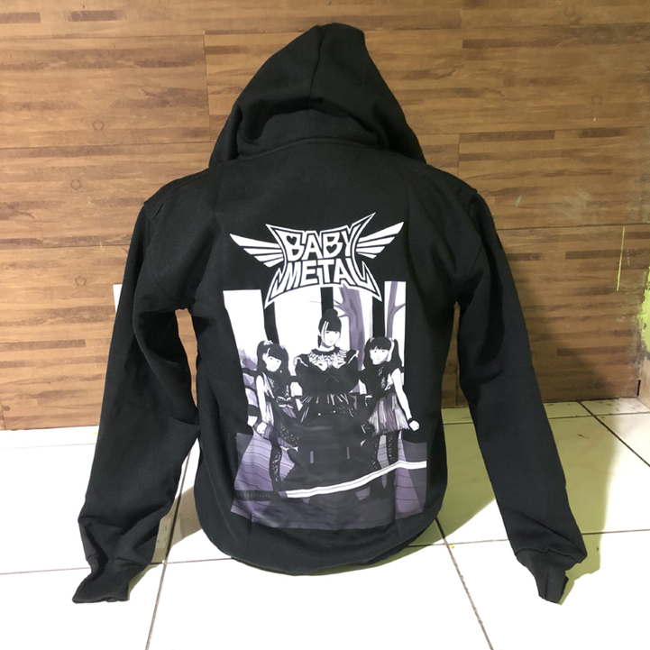 Sweater Babymetal Hoodie Baby Metal Band Japan Hoodie Ritsleting Casual || NEW ZIPPER HOODIE