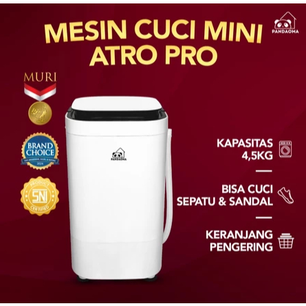 Pandaoma Mesin Cuci Mini Atro Mesin Cuci Sepatu Mesin Cuci Portable Kapasitas 4,5kg