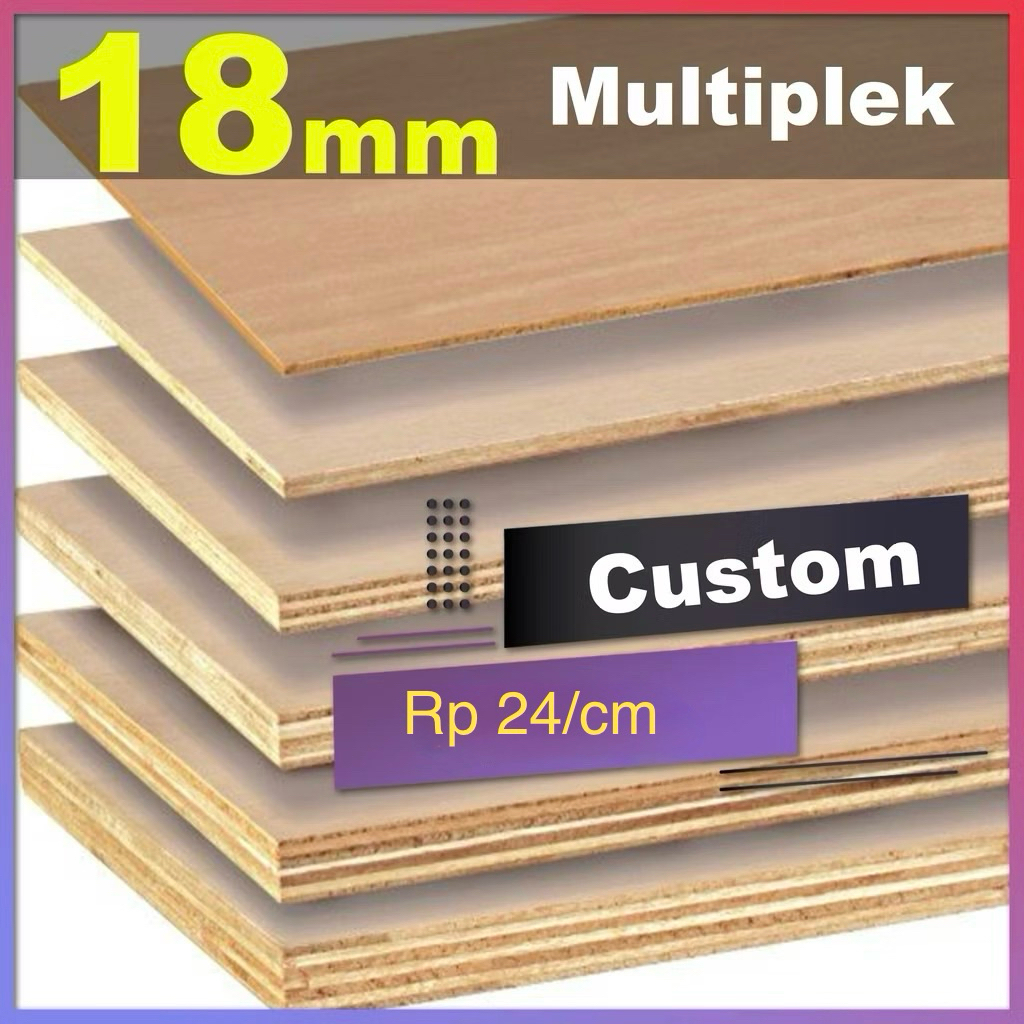 Triplek 18mm semi meranti custom potongan