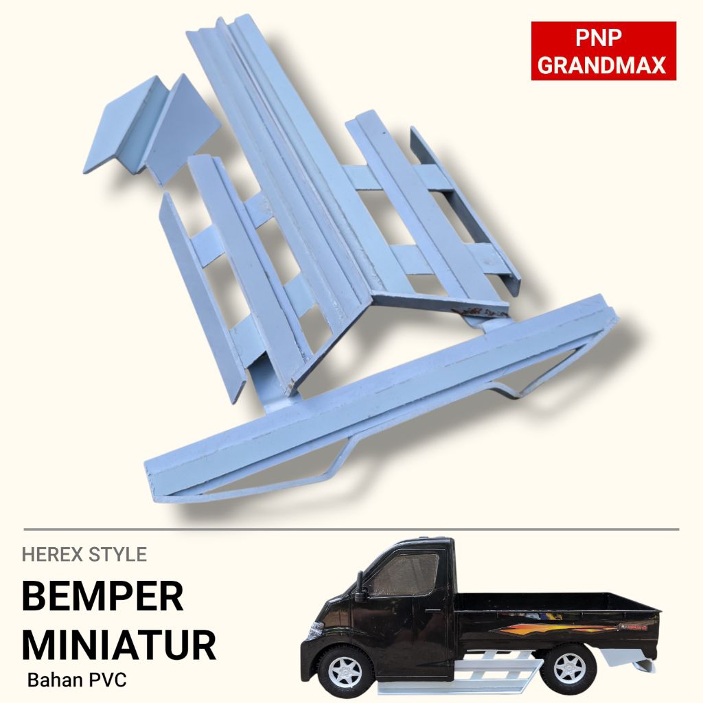 Bemper Miniatur mobil pickup | pengaman samping PNP GRANDMAX bahan pvc gratis double tape