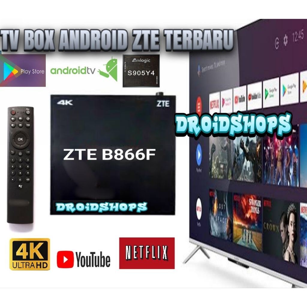 Tv Box Android B866F ZTE OS Terbaru Full Aplikasi Nonton Siap Pakai New Complete