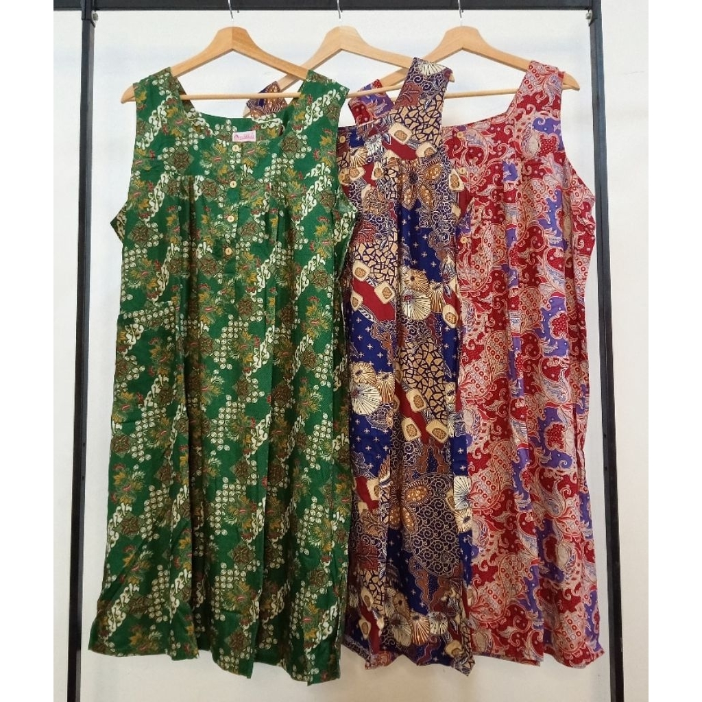 Daster TUMBAS Tanpa lengan 4L/Baju Tidur Wanita/Baju Tidur Daster/ Baju Santai Wanita/Baju Batik Wan