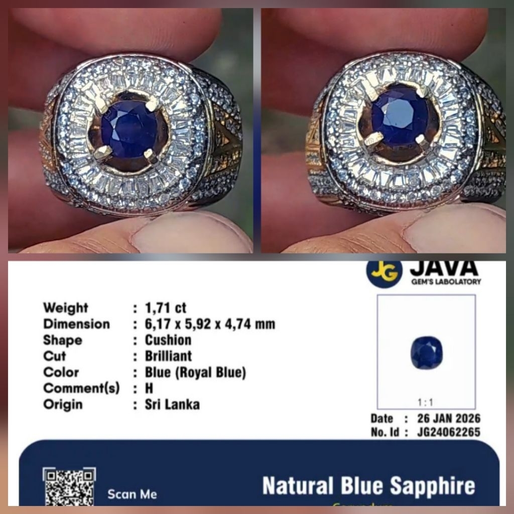 Natural Royal Blue Sapphire Srilangka