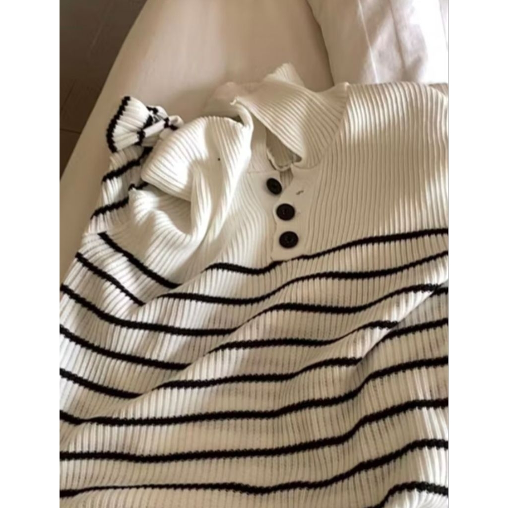 pl preloved sweater strip knit