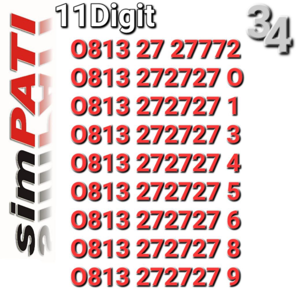 NOMOR SIMPATI 11DIGIT 888O 272727x
