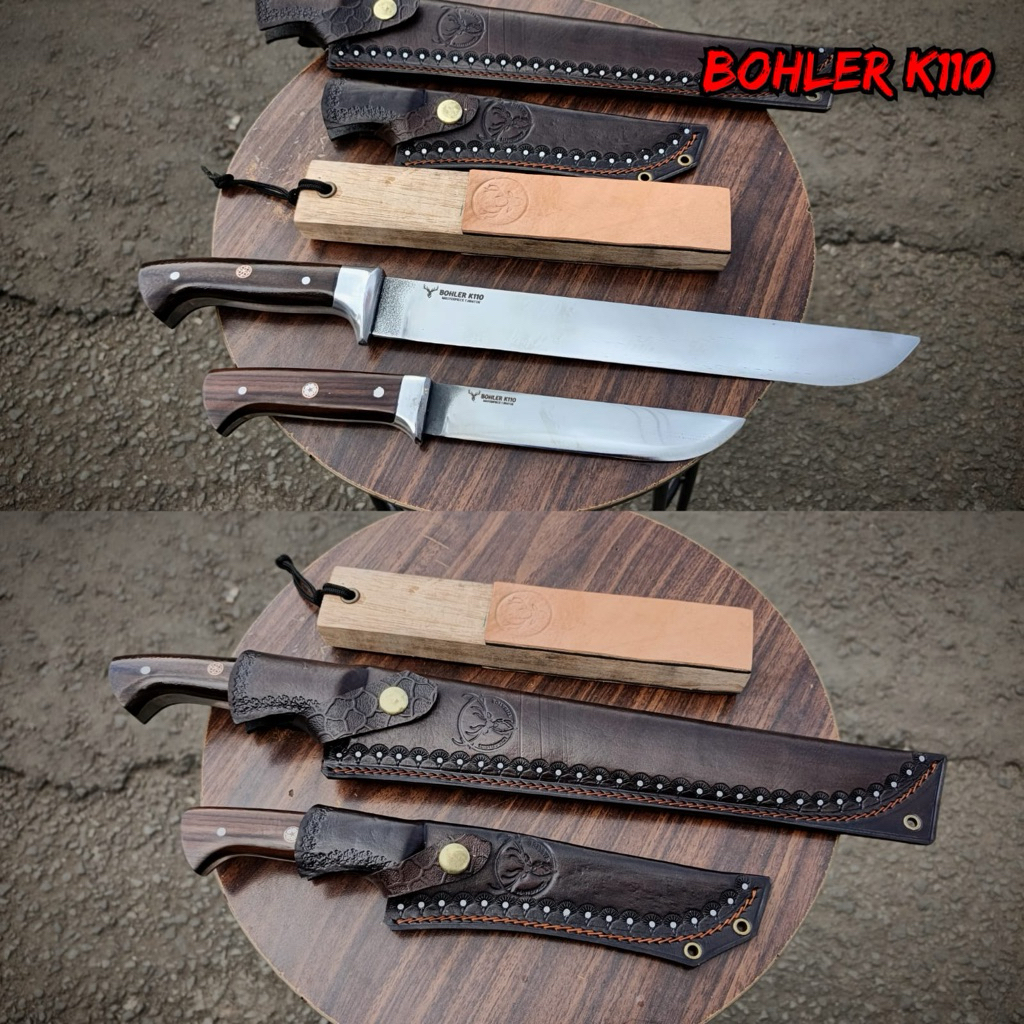 1 SET GOLOK PISAU SEMBELIH BAJA BOHLER N690 SUPER TAJAM SESET DAGING