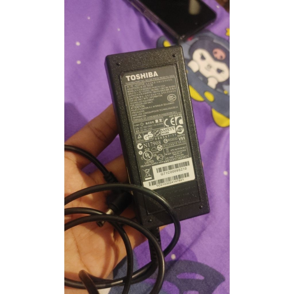 adaptor cas charger laptop toshiba 19v 3.42a