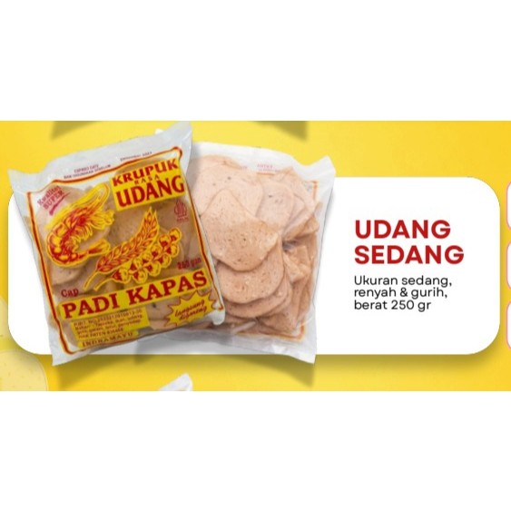 Kerupuk Udang Padi Kapas 250 gr original