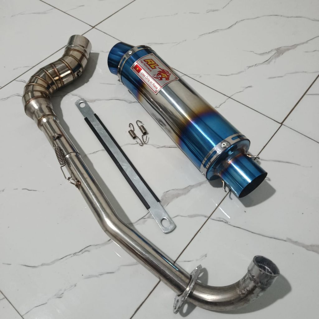 REDLEO Red Leo Racing Open Exhaust Exhaust Exhaust Y15zr Y15z Y15 38-38-60 Size Black RL Exhaust