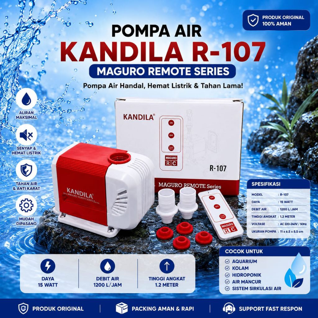 KANDILA MAGURO REMOTE SERIES R 107 POMPA KOLAM AQUARIUM