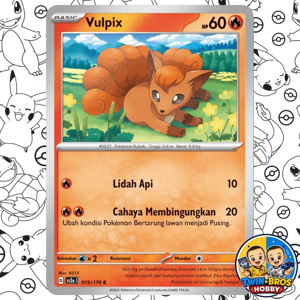 Vulpix 015/170 - Kartu Pokemon TCG Indonesia