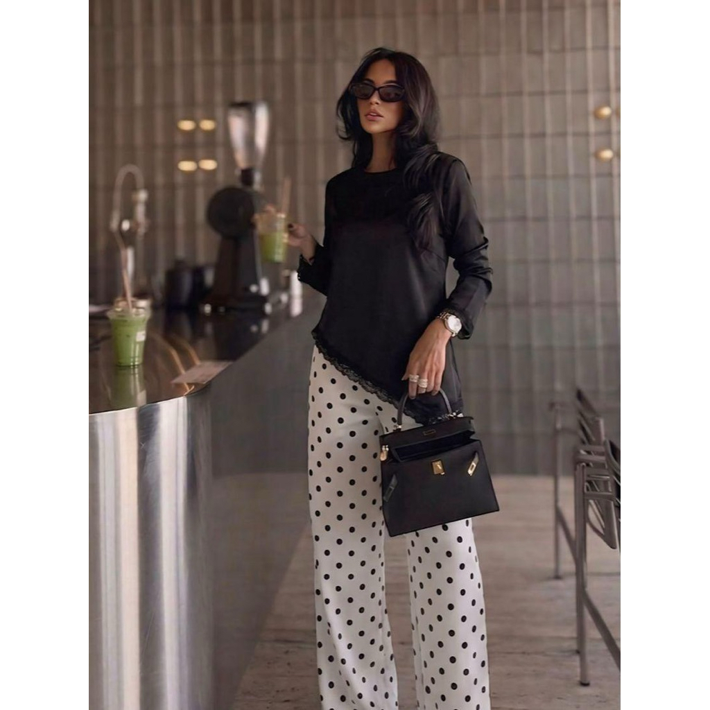 One Set Polka Kimberlie Silk - Setelan Wanita Silk Premium