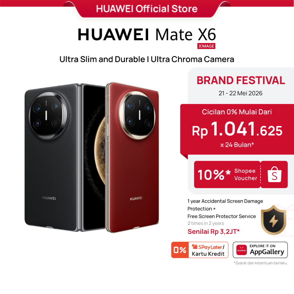 [Brand Festival] HUAWEI Mate X6 Smartphone | Ultra Slim and Durable | Ultra Chroma Camera | Ultra-lo