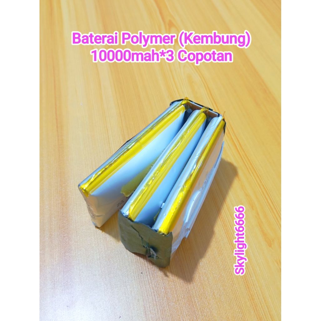 Baterai Polymer Kembung (3pcs) 10000mah Copotan