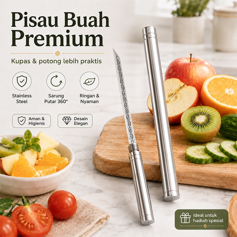 Pisau Dapur Mini GX-6 Super Tajam Pisau Tongkat Portabel Motif Ukiran Tahan Karat Serbaguna Rumah Ta