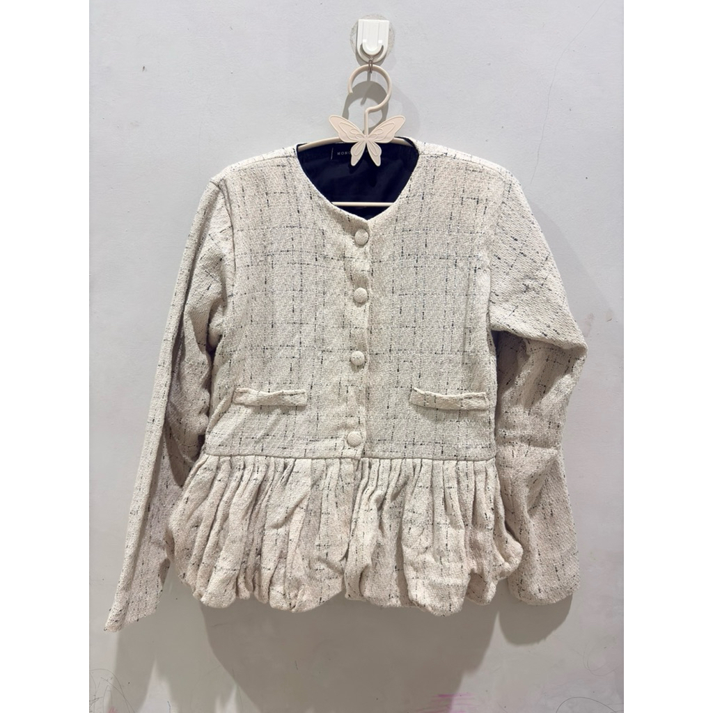 Monoxroom blazer peplum tweed