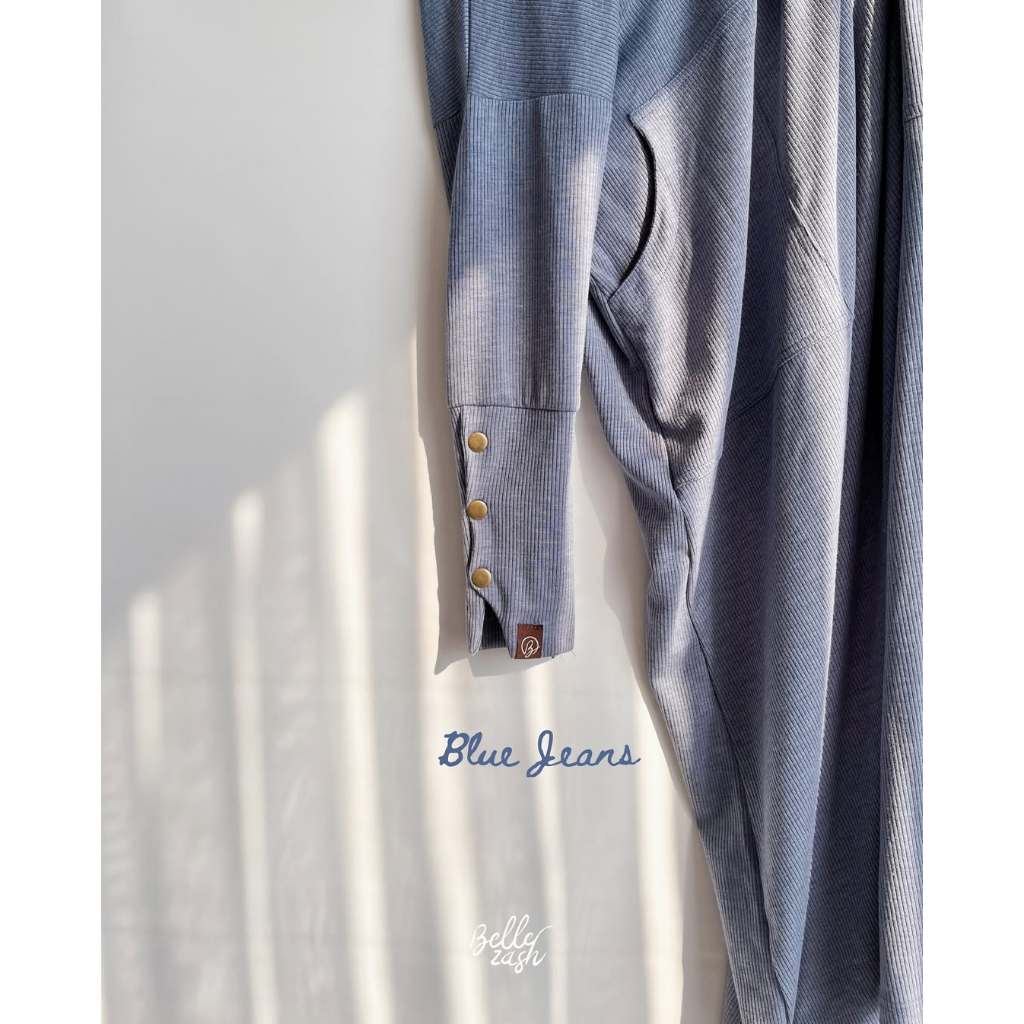 Raline Abaya by Bellezash - Blue Jeans XL (Preloved VVGC)