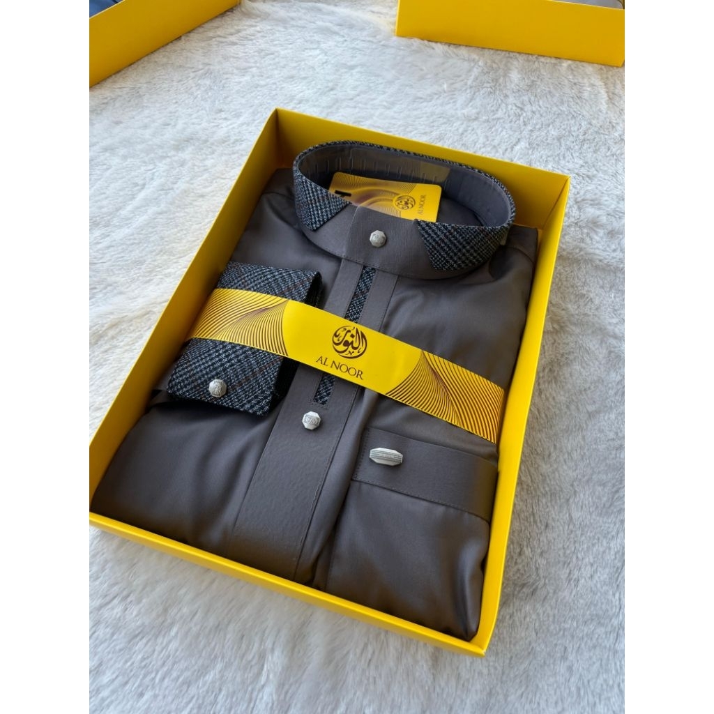 Jubah al noor poliester premium manset