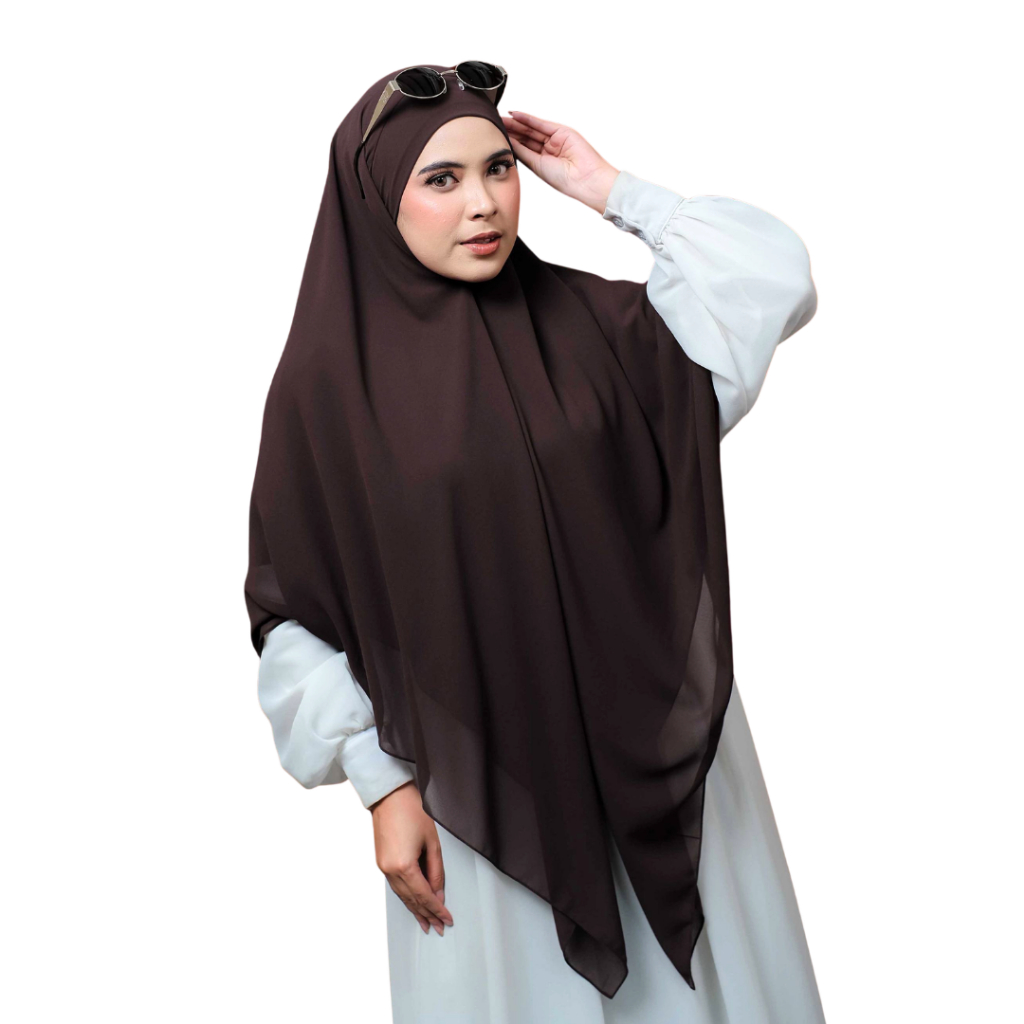 Myvani Anisma Khimar Instant Bandana Tali Ceruty Babydoll Hijab Skena Syar'i Jumbo Double Layer No J