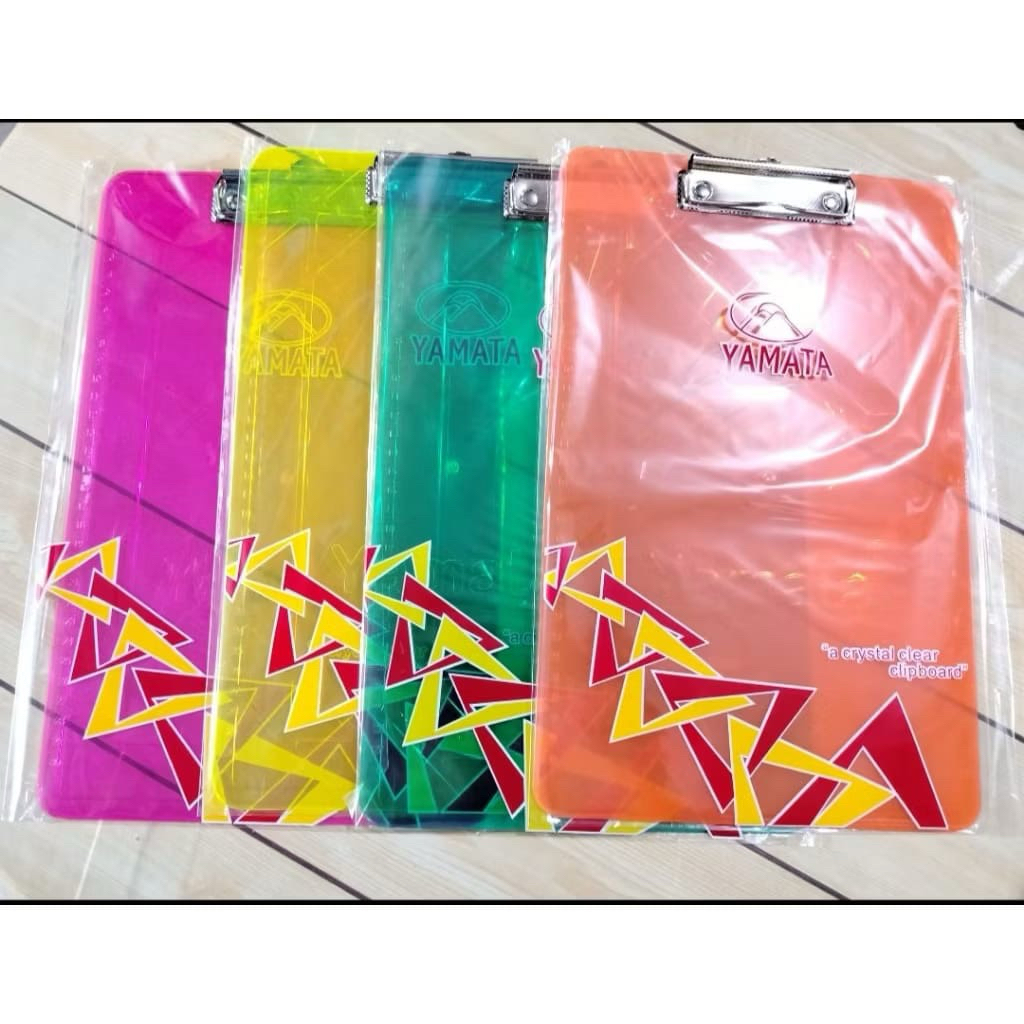 (PCS) PAPAN UJIAN / CLIPBOARD MIKA TRANSPARAN / PAPAN UJIAN PLASTIK BENING YAMATA
