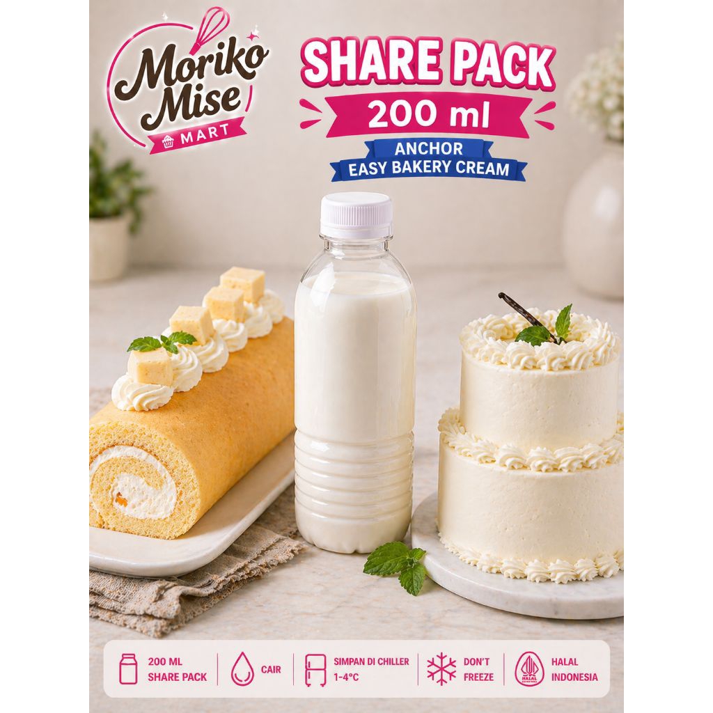 [ ANCHOR share pack ] 200 ml 600 ml / Anchor Whipping Cream / Extra Yield Cooking Cream krim masak /