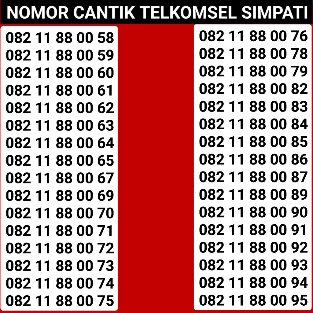 Kartu Sim Kartu Perdana Nomor Cantik Telkomsel Simpati 11 Digit