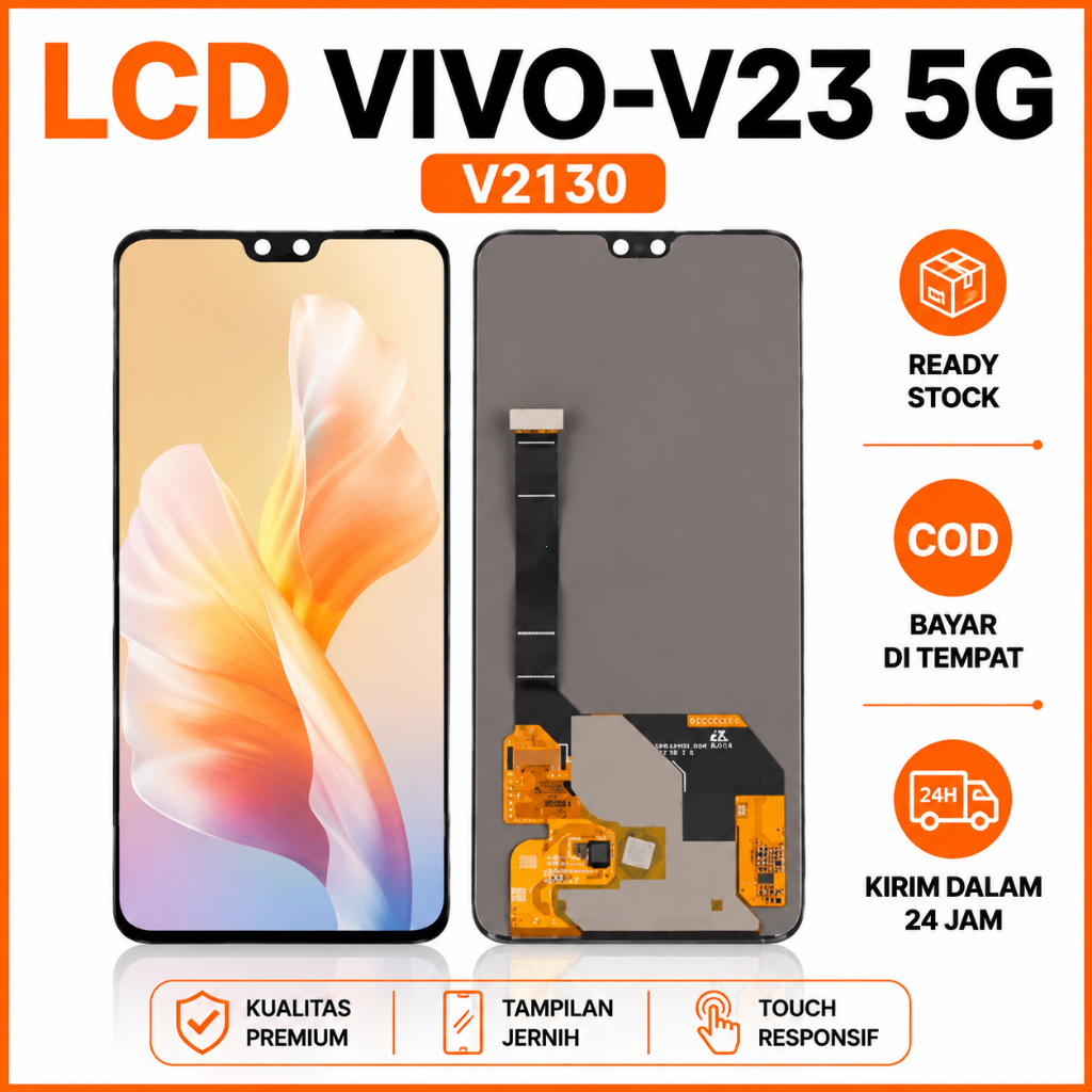 LCD Touchscreen VIVO V23 5G V2130 Layar Sentuh Fullset ORI Siap Pasang Responsif