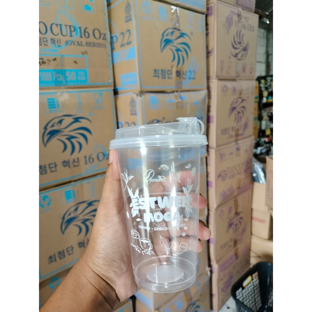Go Cup Coffee 16oz 10gr + Lid Injection | Min.order 500pcs