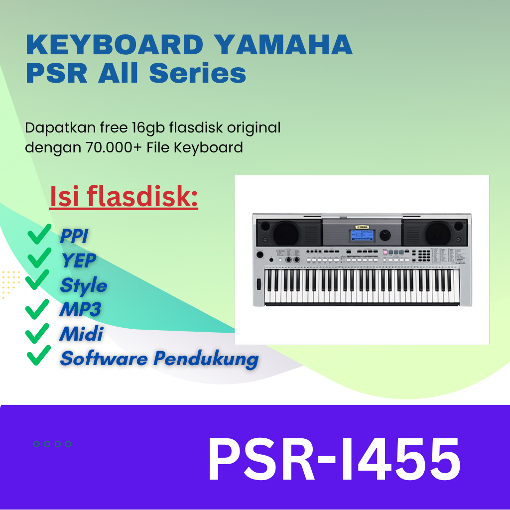 YAMAHA PSR I455 UNTUK PEMULA SAMPLING STYLE MIDI LENGKAP MURAH KERONCONG, DANGDUT, KOPLO, POP, LAGU 