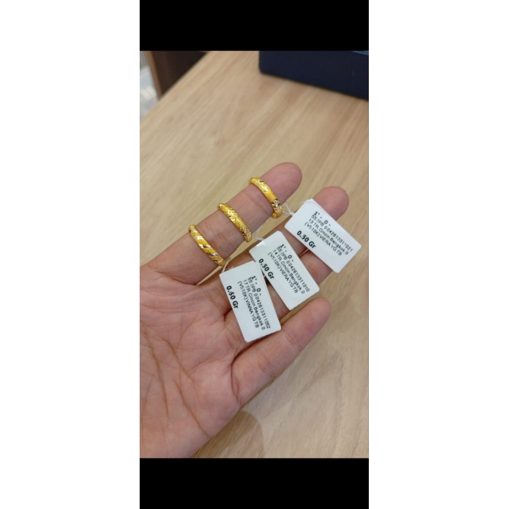 cincin emas asli semar nusantara 0.50g
