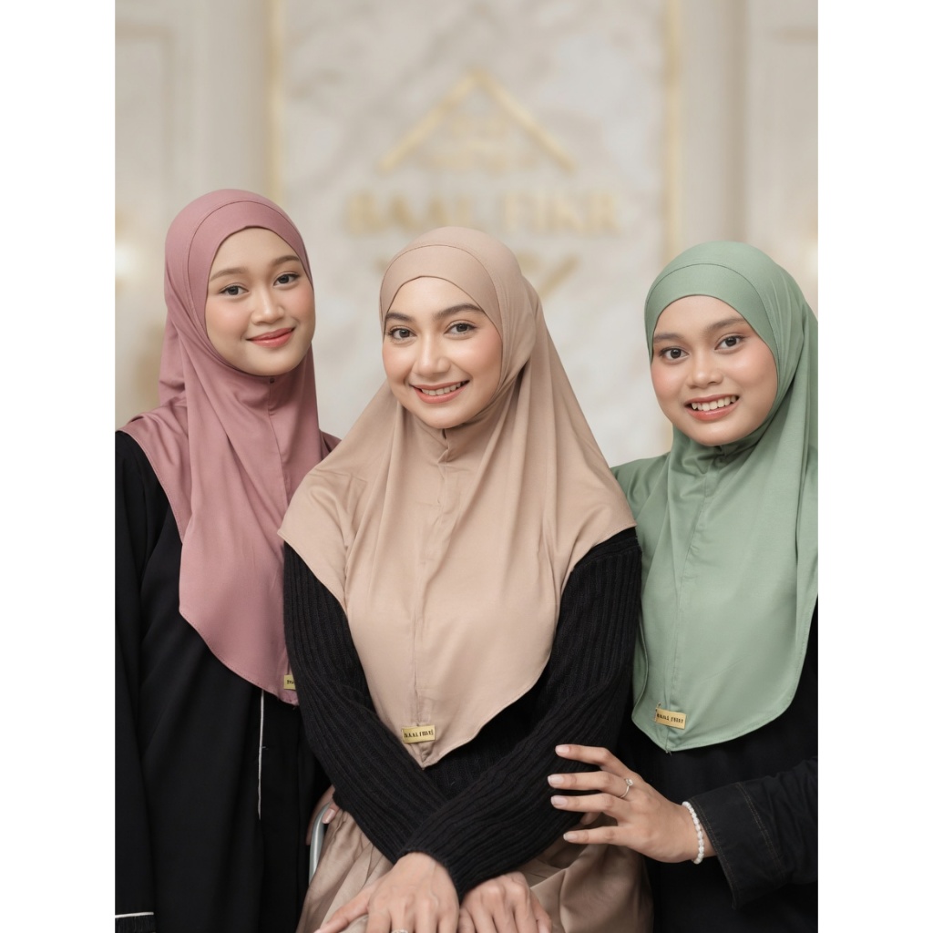 BIAAVEERSE - Hijab Bergo Instant / Hijab Instant Malay Hijab Premium (Hijab Rayon Instant)
