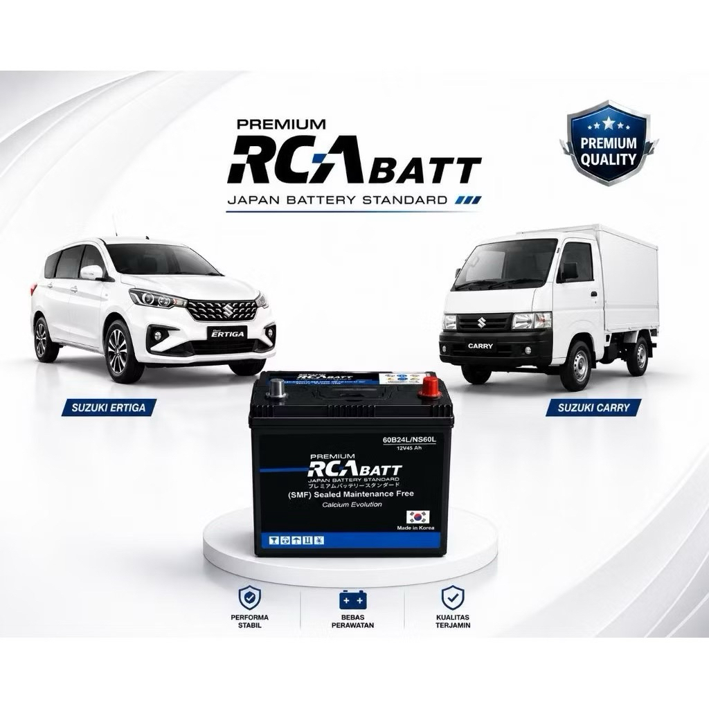 AKI MOBIL RCABATT 60B24R/NS60R dan 60B24L/NS60L