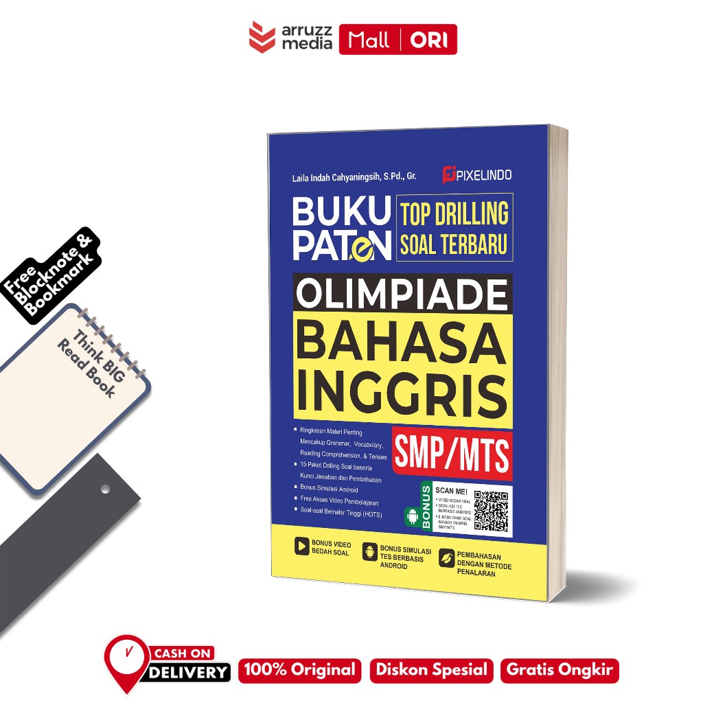 Arruzzmediastore Buku Paten Top Drilling Soal Terbaru Olimpiade Bahasa Inggris SMP/MTs
