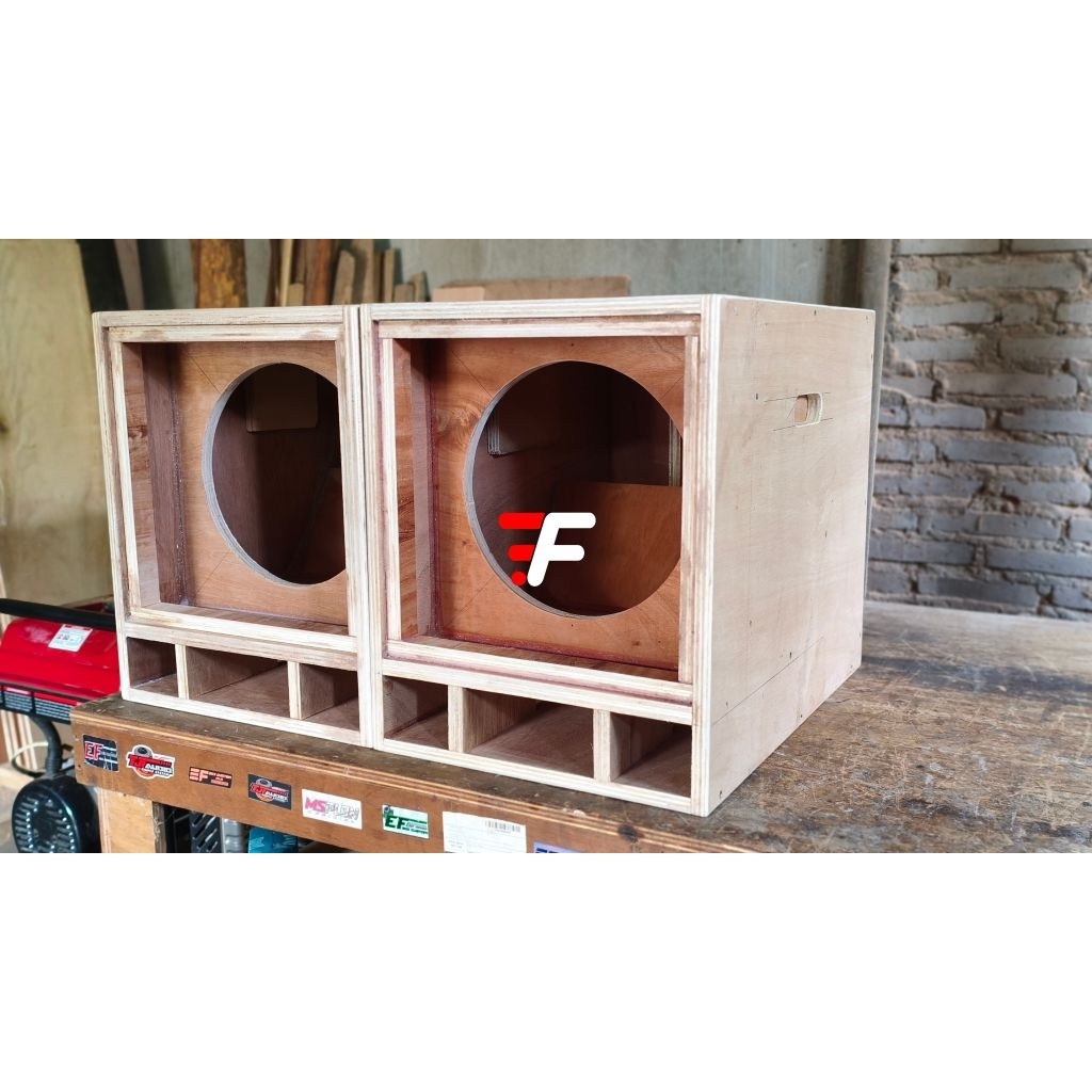 box miniscoop 12 inch, box speaker miniscoop 12" bahan semi meranti 15mm
