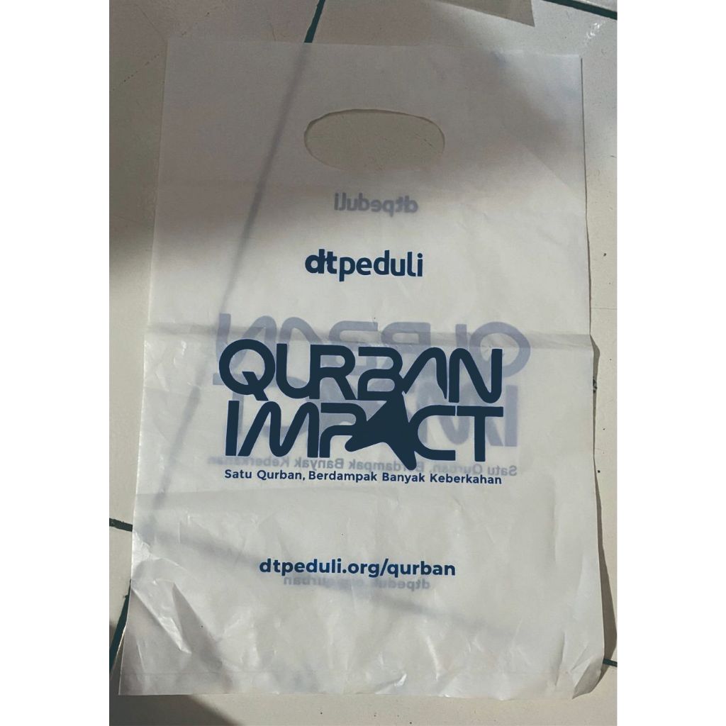 Kantong Custom Sablon Kresek  HD Plong 20 x 30cm Packing Kantong Kresek jingjing