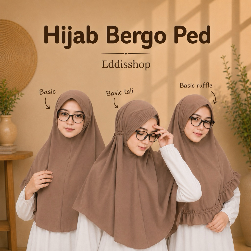 Hijab Instan Bergo Pet Antem Maryam Premium | Bergo Hamidah Wolfis Adem Daily Syari