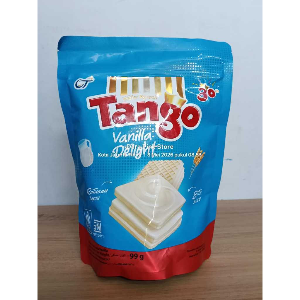 Tango Wafer Vanila Milk 99 gram / Wafer Tango Pouch  Rasa Vanila
