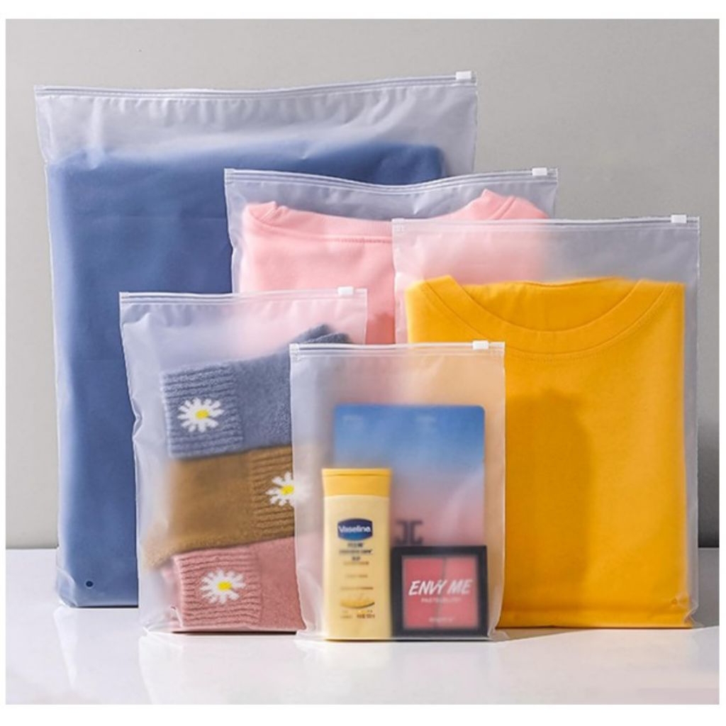 Plastik Ziplock zipper Bag Transparan Doff Ukuran 28x20