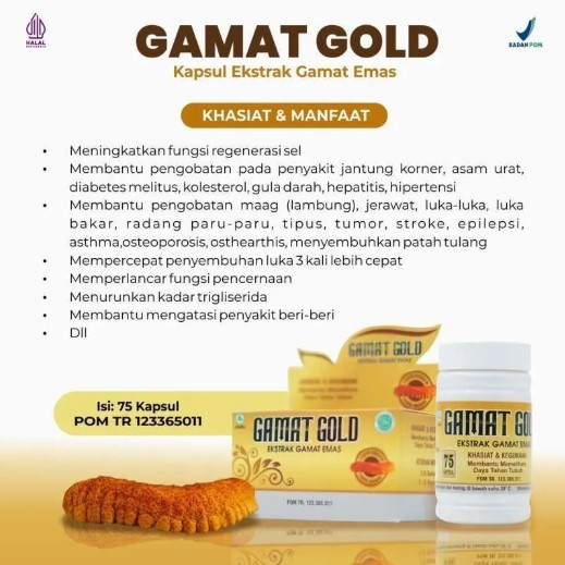 Kapsul Gamat Emas Gamat Gold 75 Kapsul